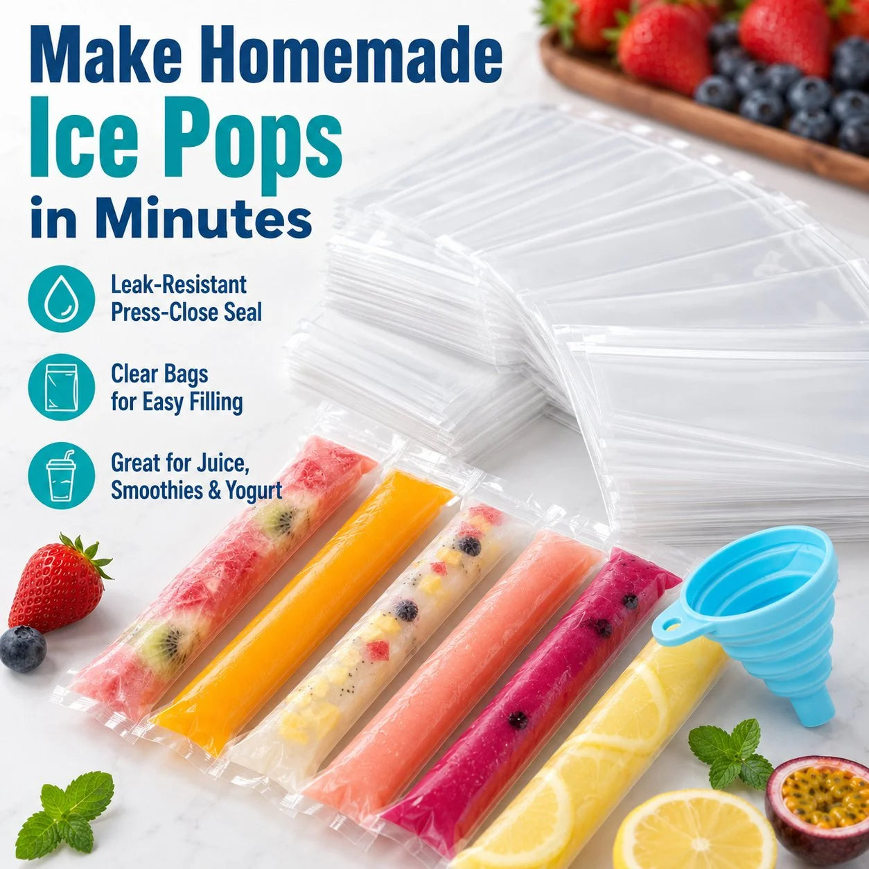 Space-Saving Pour, ze & Enjoy – Homemade Ice Pops Made – Homemade Ice