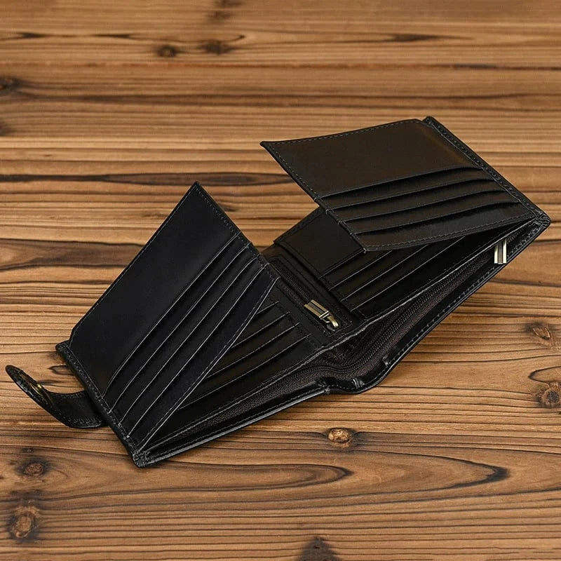 Purpose-Built Vintage Top-Grain Leather Men's Wallet for Everyday Use