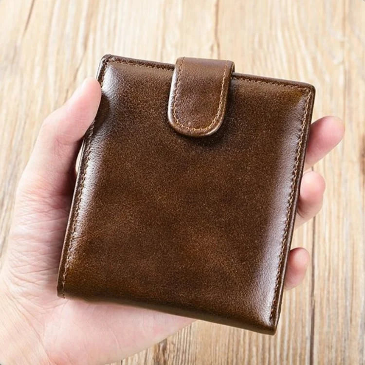 Purpose-Built Vintage Top-Grain Leather Men's Wallet for Everyday Use
