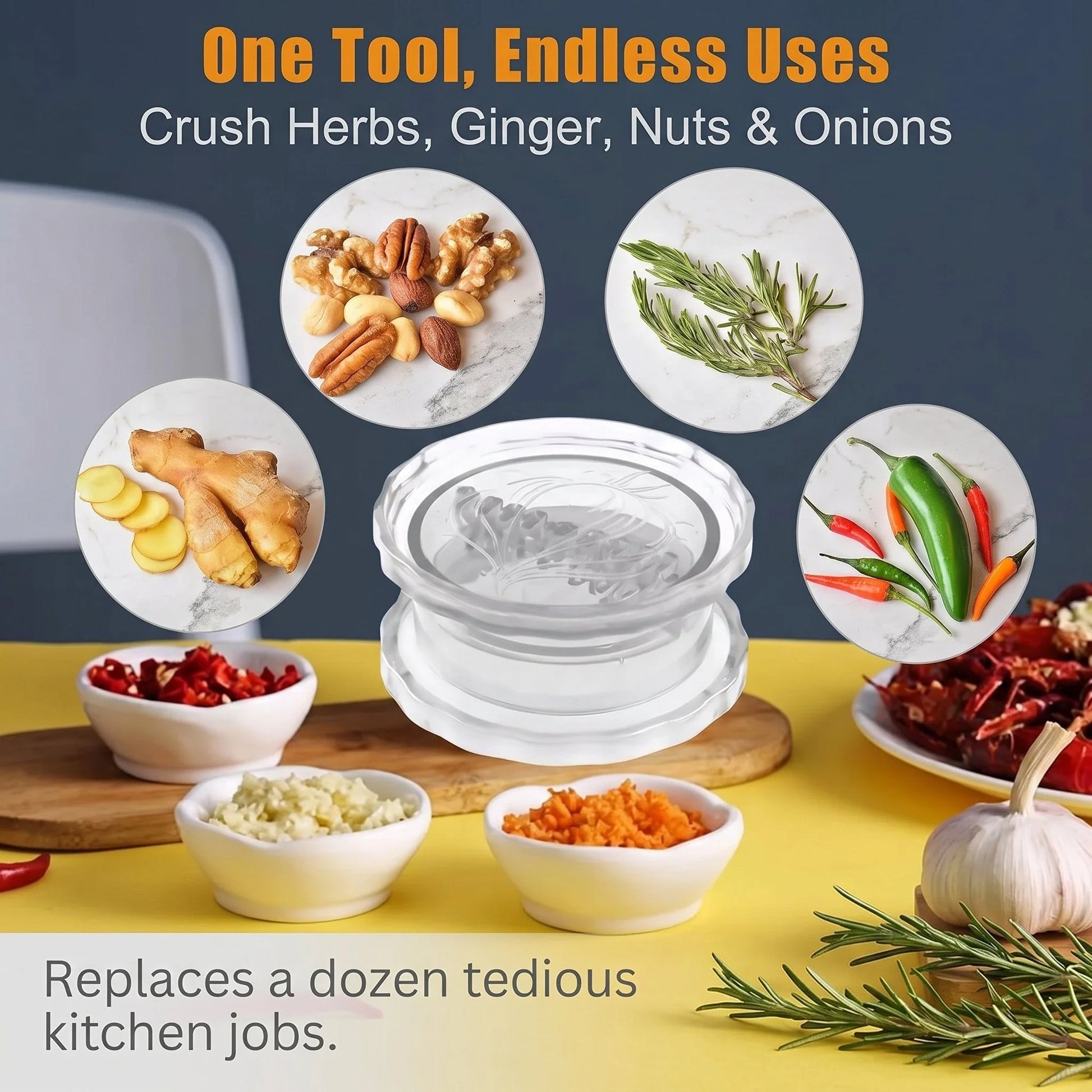 Easy-Use 2-Pack Manual Garlic Twister & Masher for Daily Kitchen Tasks