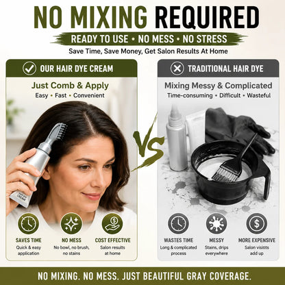 Root Touch-Up Color Comb for Covering Visible Gray Hair