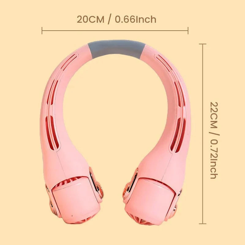 Purpose-Built Neck Air Conditioner Fan – Ultra‐quiet, 360° rotating