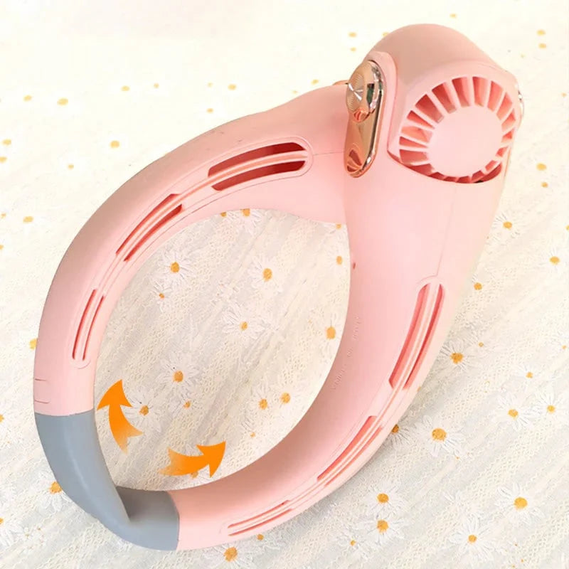 Purpose-Built Neck Air Conditioner Fan – Ultra‐quiet, 360° rotating