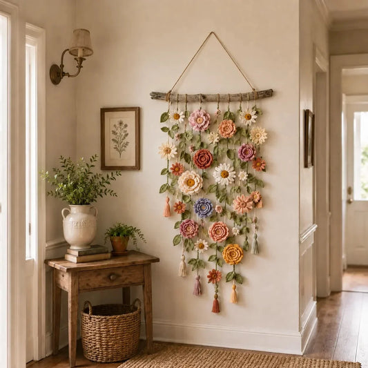 Purpose-Built Boho Crochet Flower Wall Hanging Decor for Eve – Hrgsym1