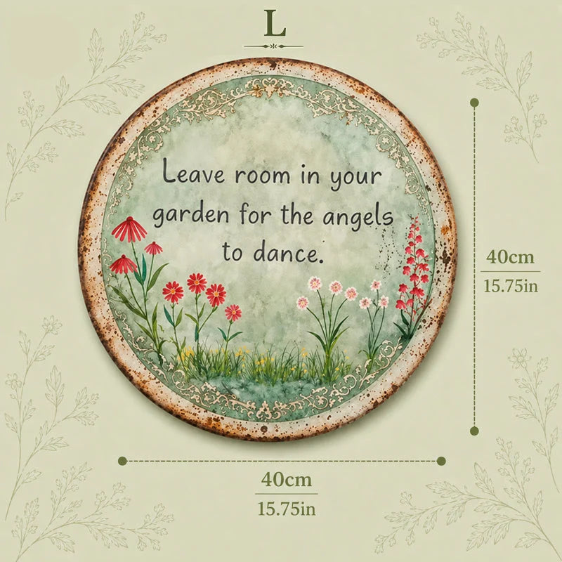 Purpose-Built Angel Dance Round Metal Wall Sign for Everyday Use