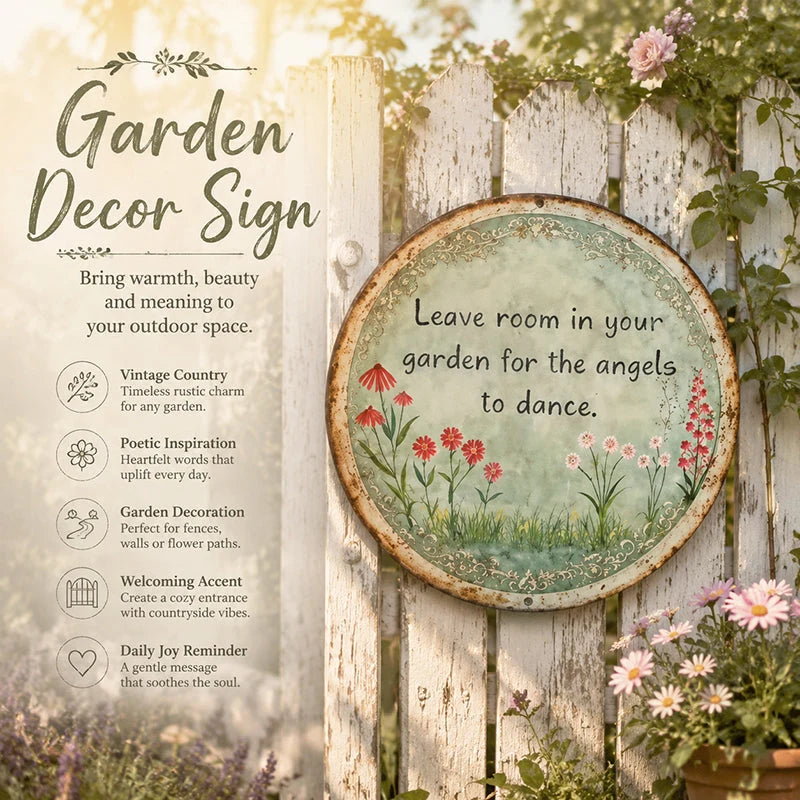 Purpose-Built Angel Dance Round Metal Wall Sign for Everyday Use
