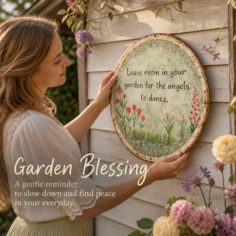 Purpose-Built Angel Dance Round Metal Wall Sign for Everyday Use