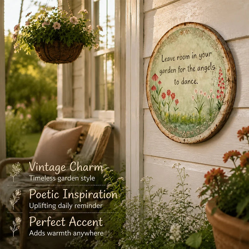 Purpose-Built Angel Dance Round Metal Wall Sign for Everyday Use