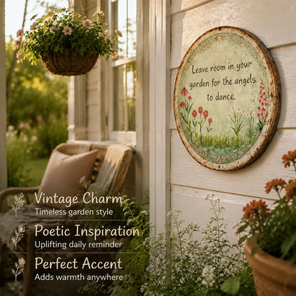 Purpose-Built Angel Dance Round Metal Wall Sign for Everyday Use
