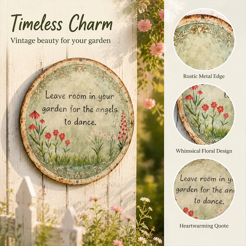 Purpose-Built Angel Dance Round Metal Wall Sign for Everyday Use