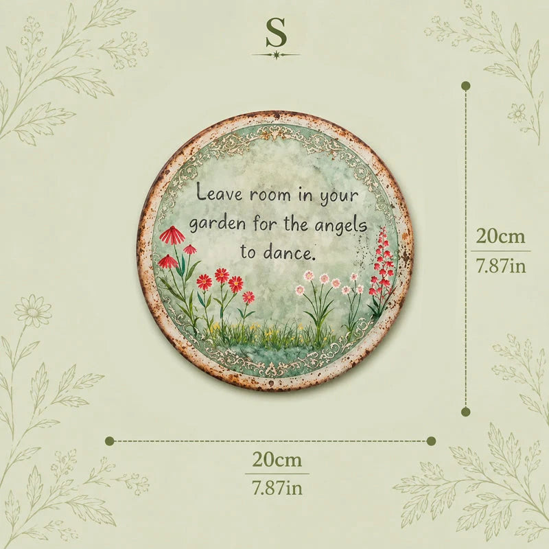 Purpose-Built Angel Dance Round Metal Wall Sign for Everyday Use