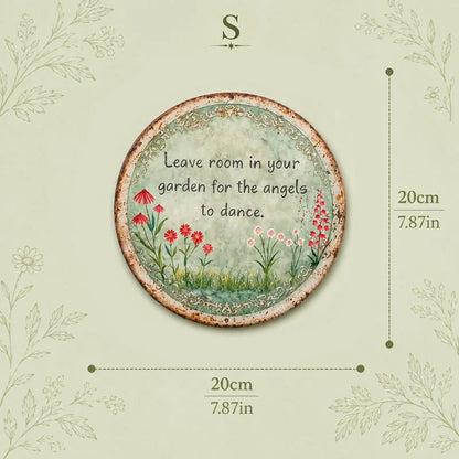 Purpose-Built Angel Dance Round Metal Wall Sign for Everyday Use