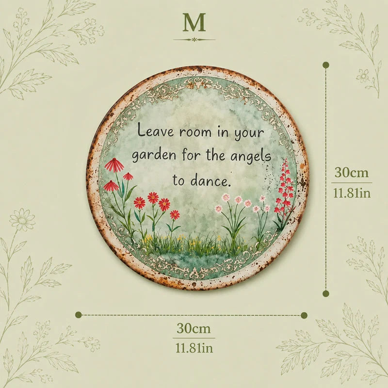 Purpose-Built Angel Dance Round Metal Wall Sign for Everyday Use