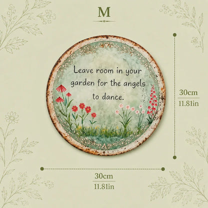 Purpose-Built Angel Dance Round Metal Wall Sign for Everyday Use