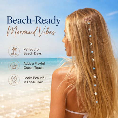 Purpose-Built Mermaid Hair Chain Clip – Add Beachy Boho Charm to Any