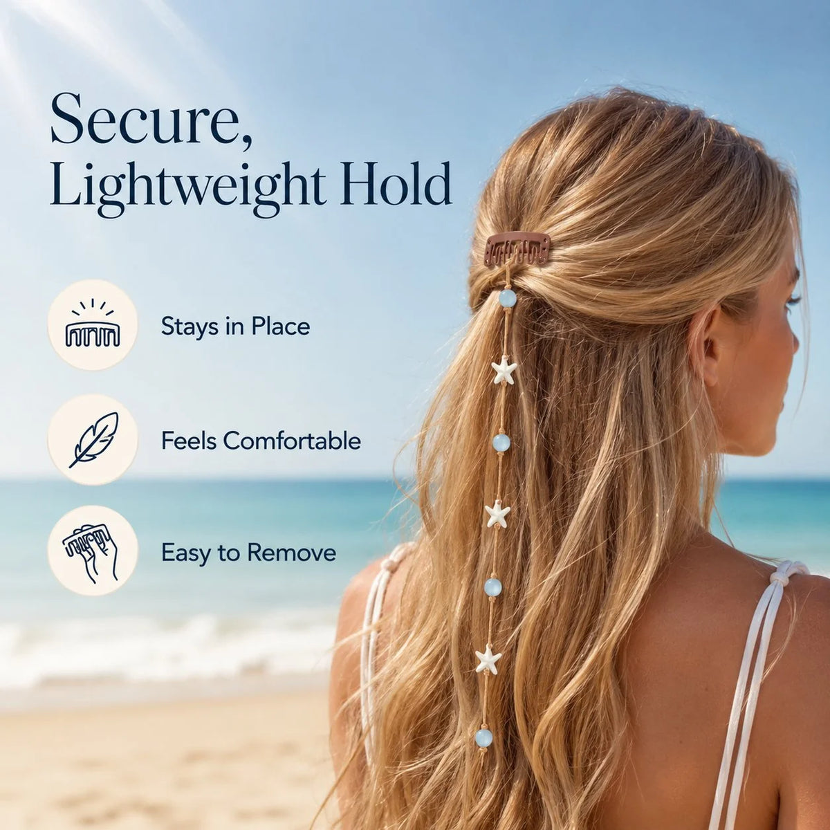Purpose-Built Mermaid Hair Chain Clip – Add Beachy Boho Charm to Any