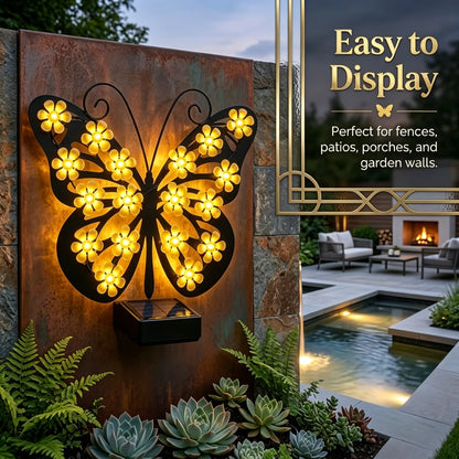 Solar Butterfly Wall Accent Lights for Outdoor Spaces