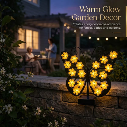 Solar Butterfly Wall Accent Lights for Outdoor Spaces