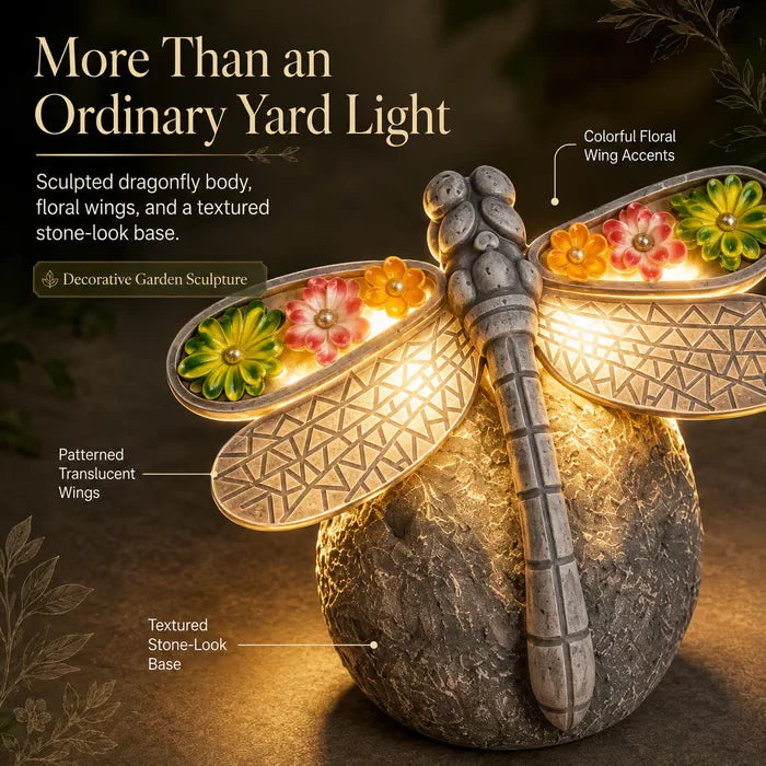 Outdoor Solar Dragonfly Garden Light Decor for Garden Display