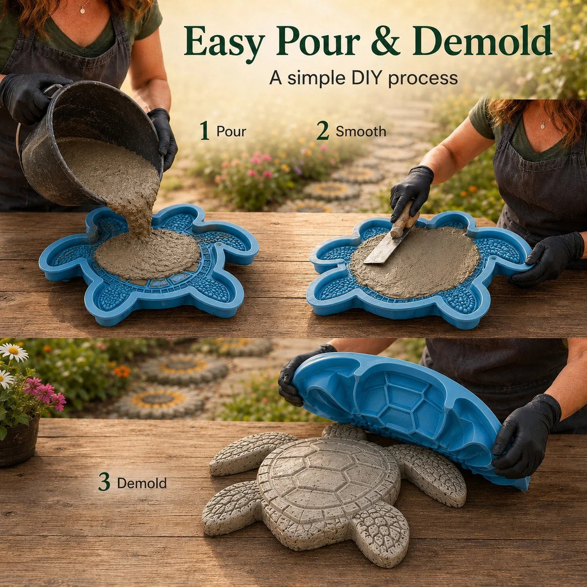 Outdoor Reusable Ocean Theme Garden Art Mold – Make Your Garden Truly