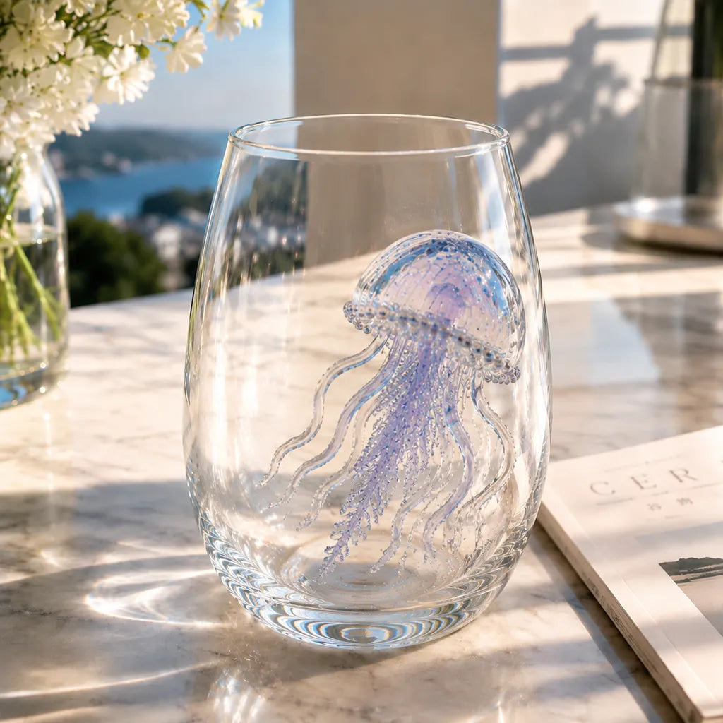 Distinctive Artisanal Blue Ringed Octopus Glassware for Ev – Hyswsbym1