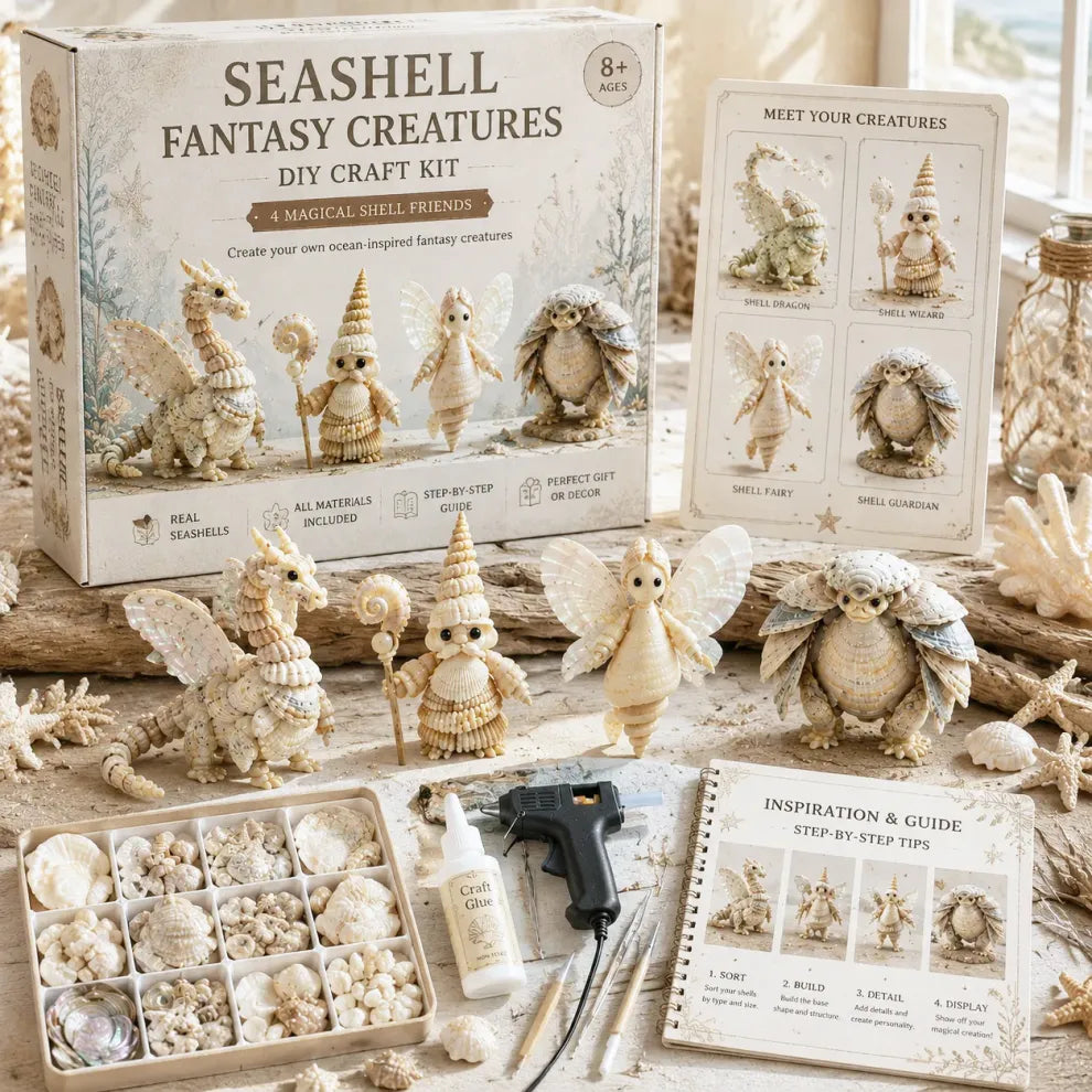 Hands-On DIY Seashell Craft Kit – Keepsake Decor for Creative Play