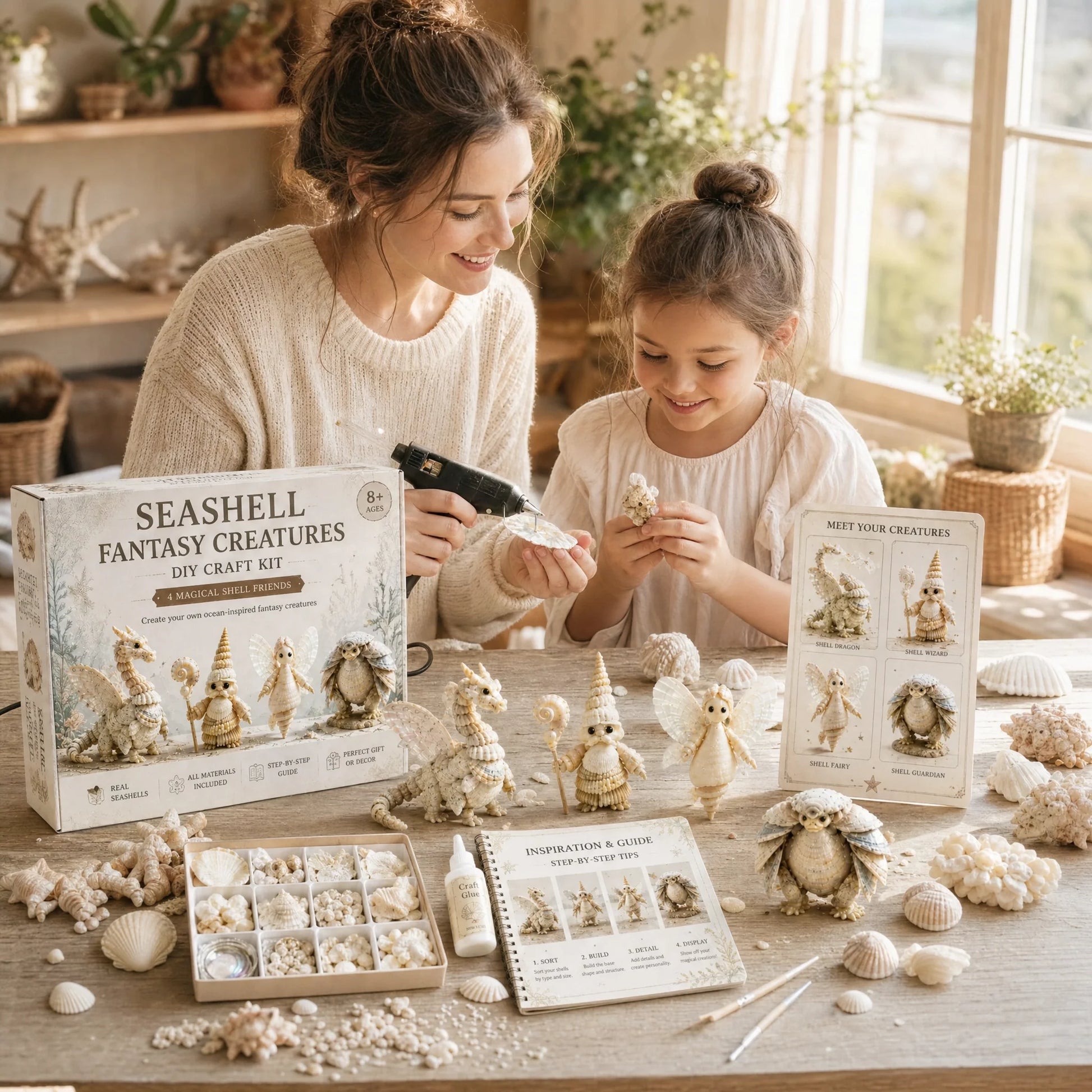 Hands-On DIY Seashell Craft Kit – Keepsake Decor for Creative Play