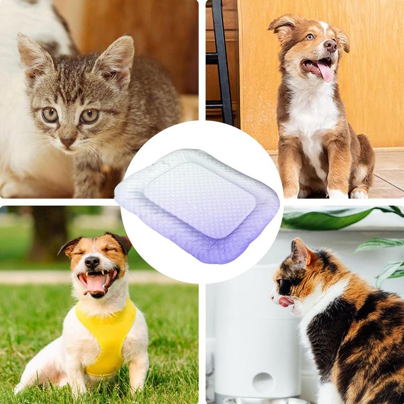 Pet-Friendly Ice Silk Pet Cooling Mat – Breathable Summer Cooling Bed