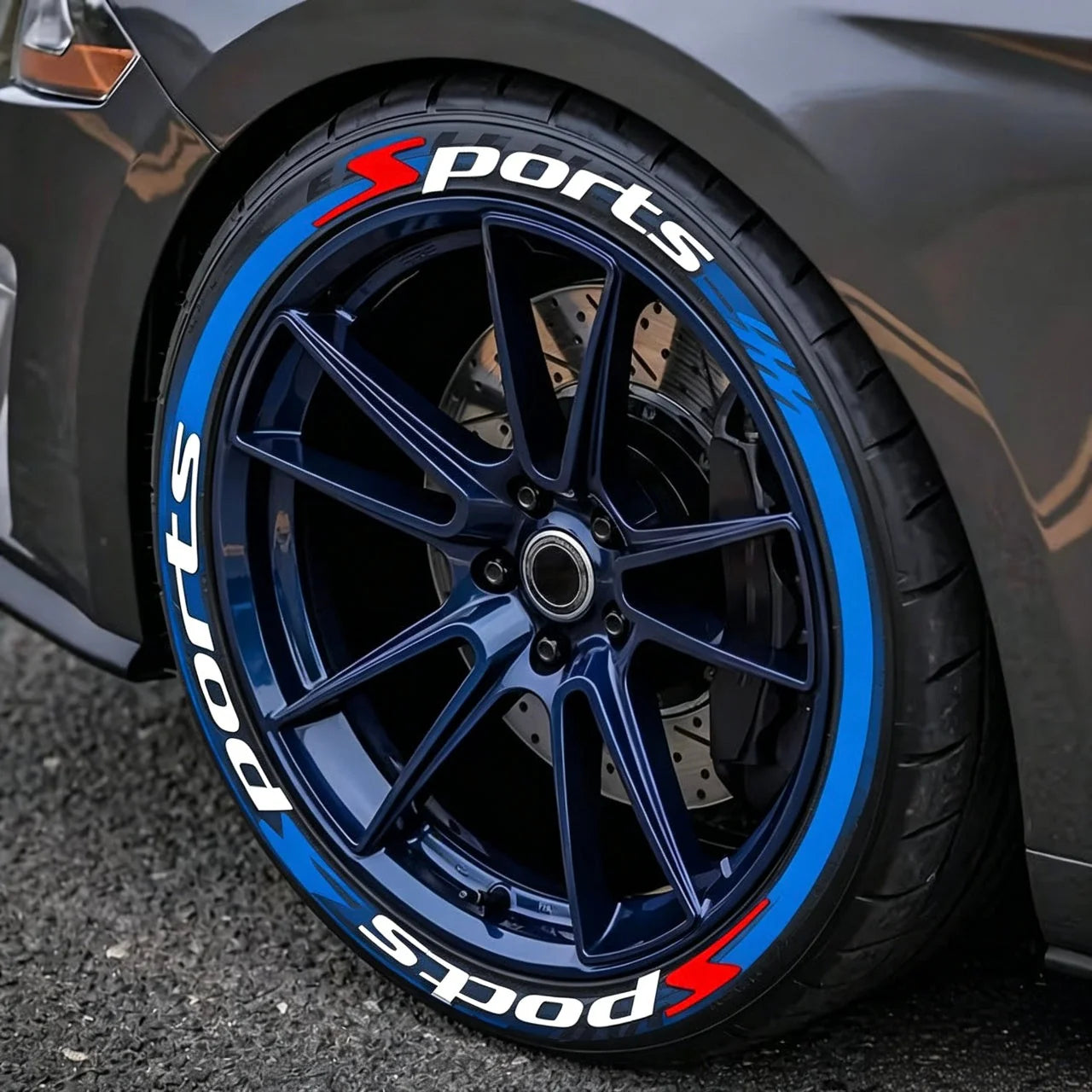 Vehicle-Ready 4PCS 3D Tire Lettering Stickers – Thickened Wheel