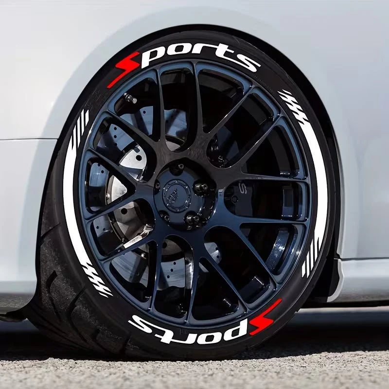 Vehicle-Ready 4PCS 3D Tire Lettering Stickers – Thickened Wheel