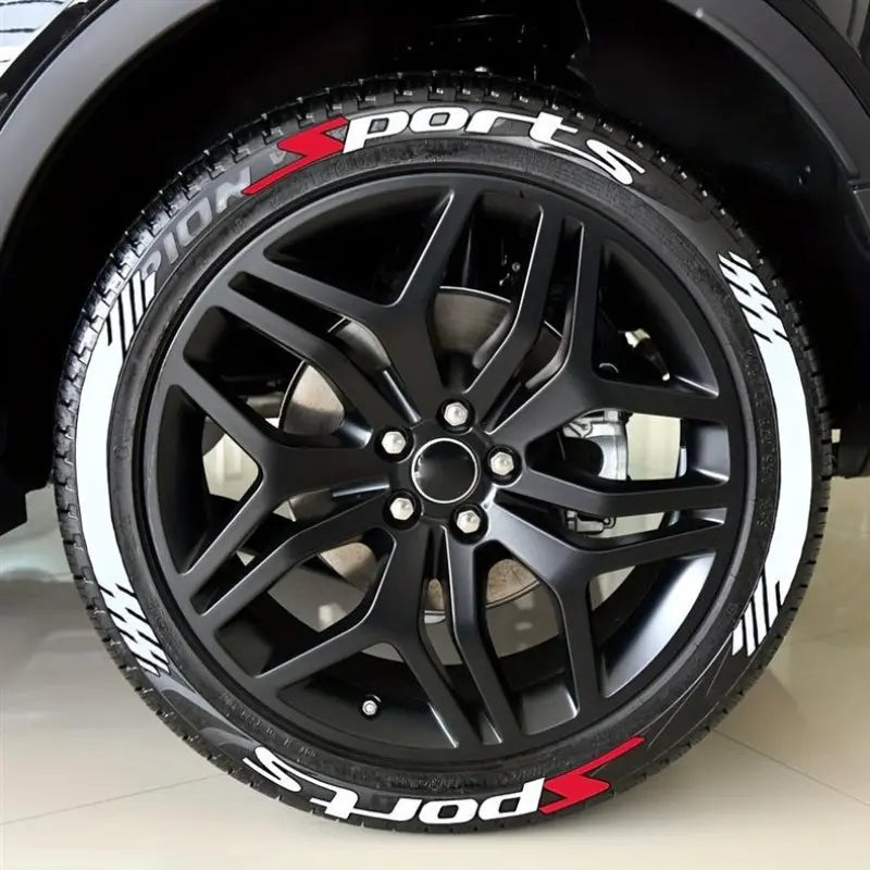 Vehicle-Ready 4PCS 3D Tire Lettering Stickers – Thickened Wheel