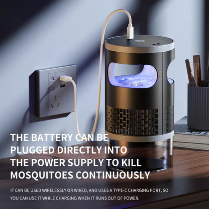 Decorative Indoor Insect Trap with Light and Suction Non Zapper