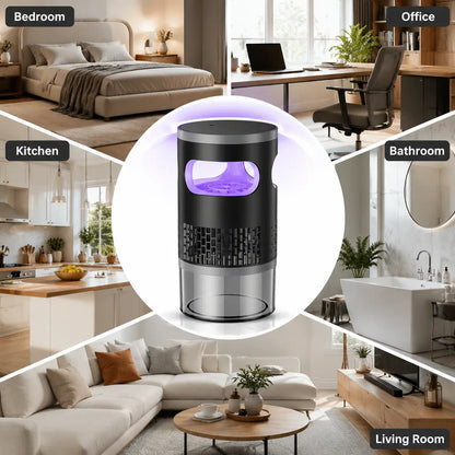 Decorative Indoor Insect Trap with Light and Suction Non Zapper