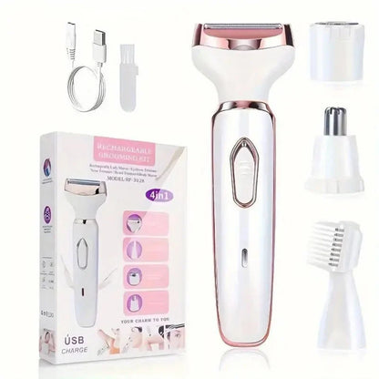Purpose-Built 4-In-1 Electric Cordless Lady Body Hair