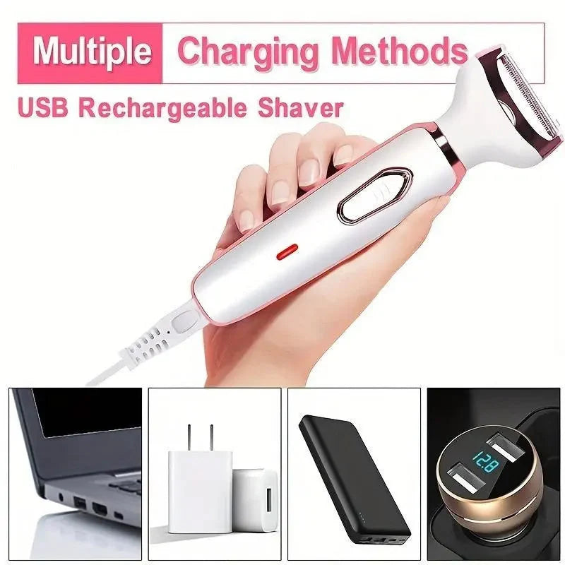 Purpose-Built 4-In-1 Electric Cordless Lady Body Hair