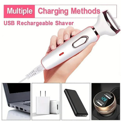 Purpose-Built 4-In-1 Electric Cordless Lady Body Hair