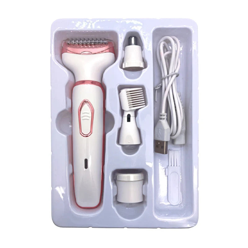 Purpose-Built 4-In-1 Electric Cordless Lady Body Hair