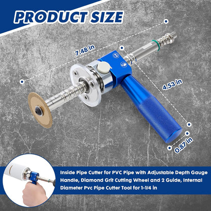 Workshop-Ready 1-1/4" PVC Inside Pipe Cutter – Precision Internal
