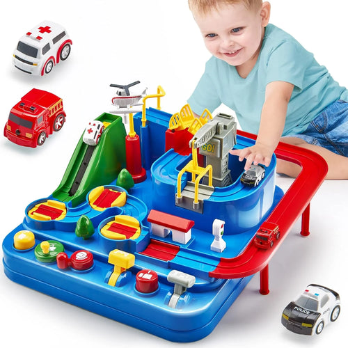 Vehicle-Ready Race Track Adventure Toy -Interactive Puzzle Track