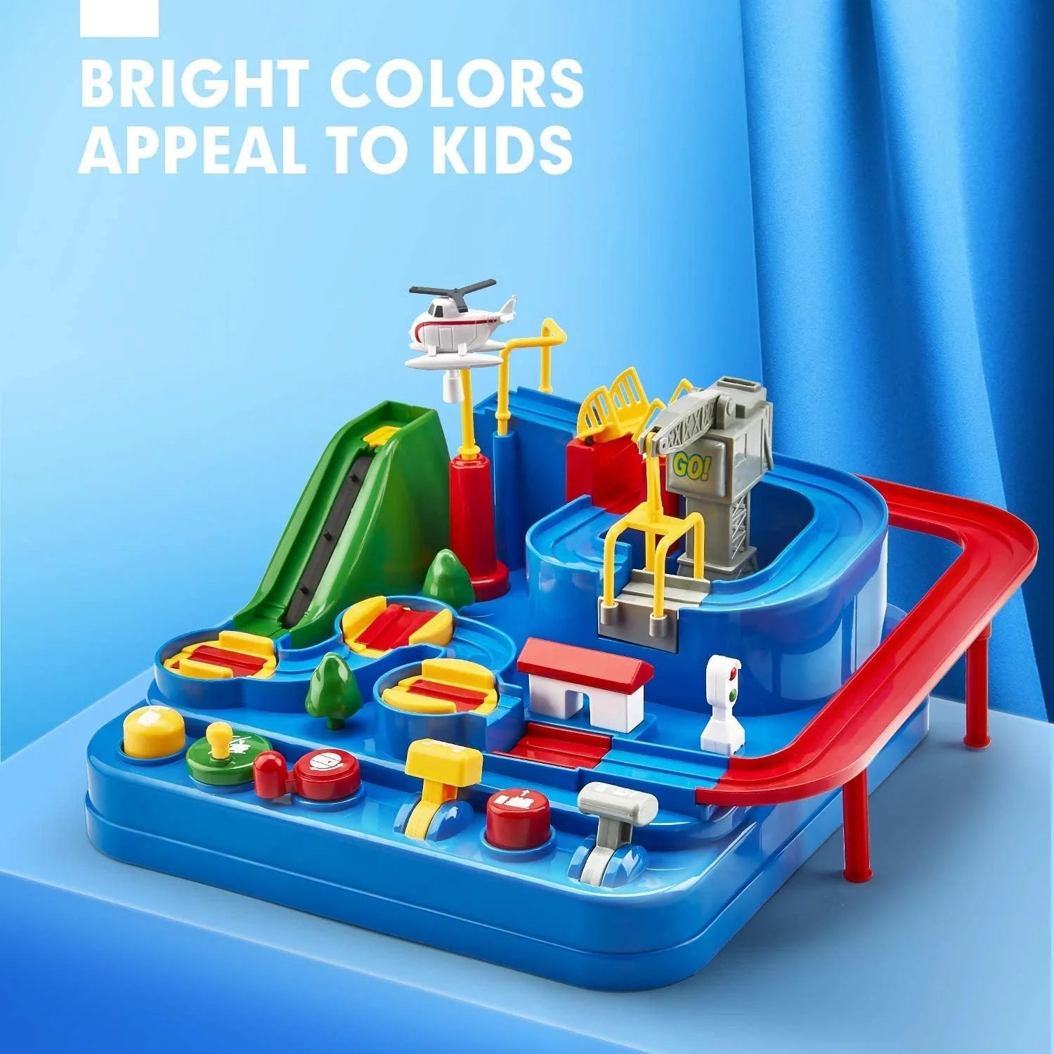 Vehicle-Ready Race Track Adventure Toy -Interactive Puzzle Track