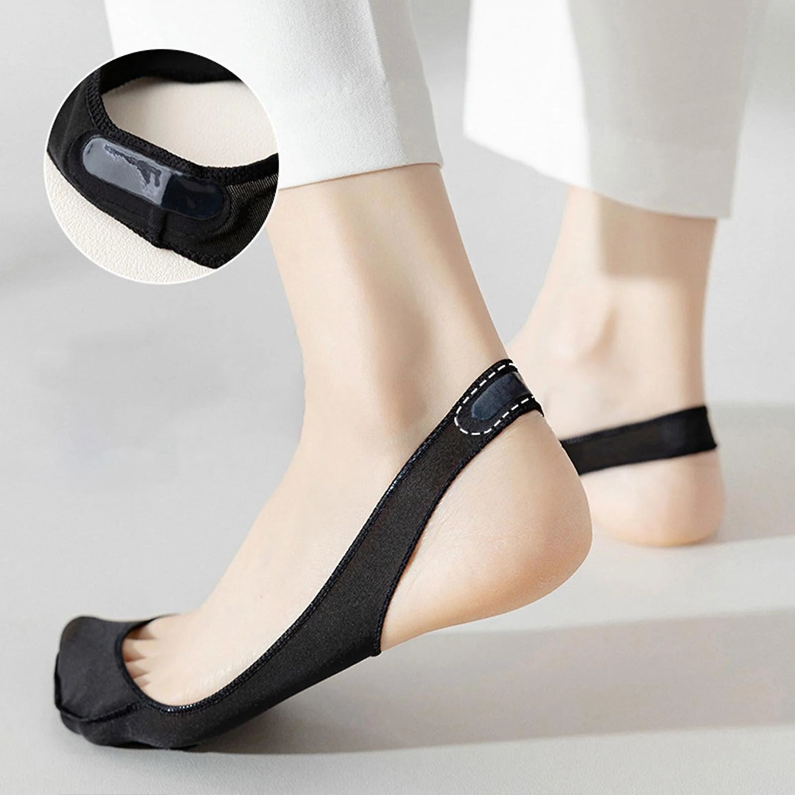 Invisible Ice Silk Non-Slip Foot Socks