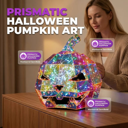 Decorative Iridescent Pumpkin Light – Prism-Effect Pumpkin Art