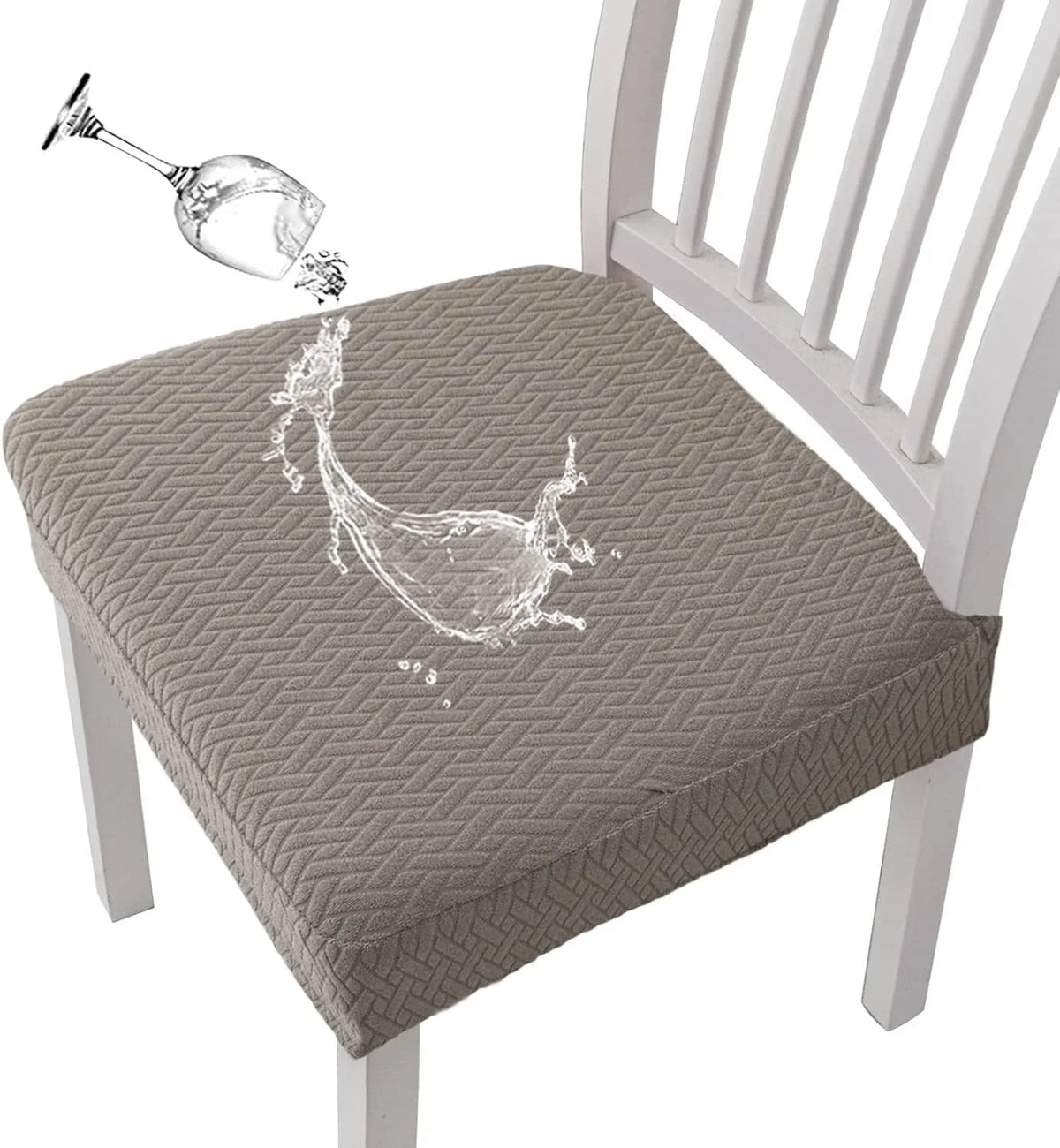 Easy-Care Waterproof Jacquard Chair Covers Durable, Stylish &