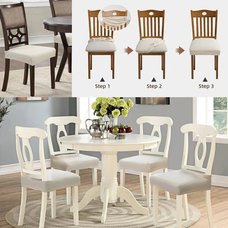 Easy-Care Waterproof Jacquard Chair Covers Durable, Stylish &