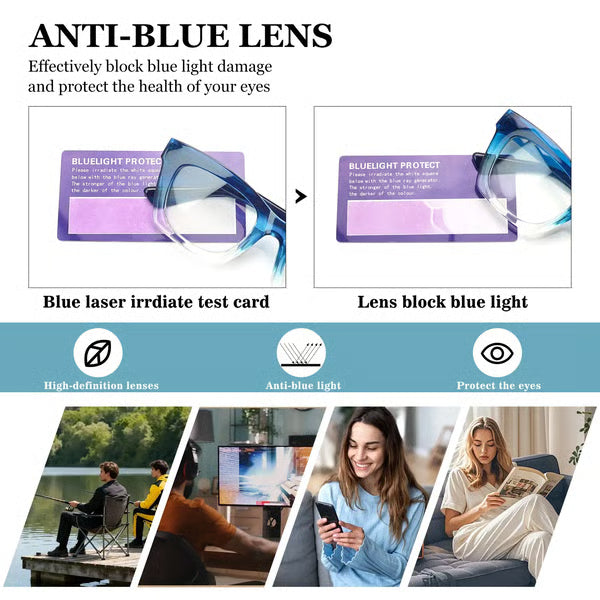 Decorative Anti Blue Light Glasses Set 4 Pairs Oprah Style Unisex