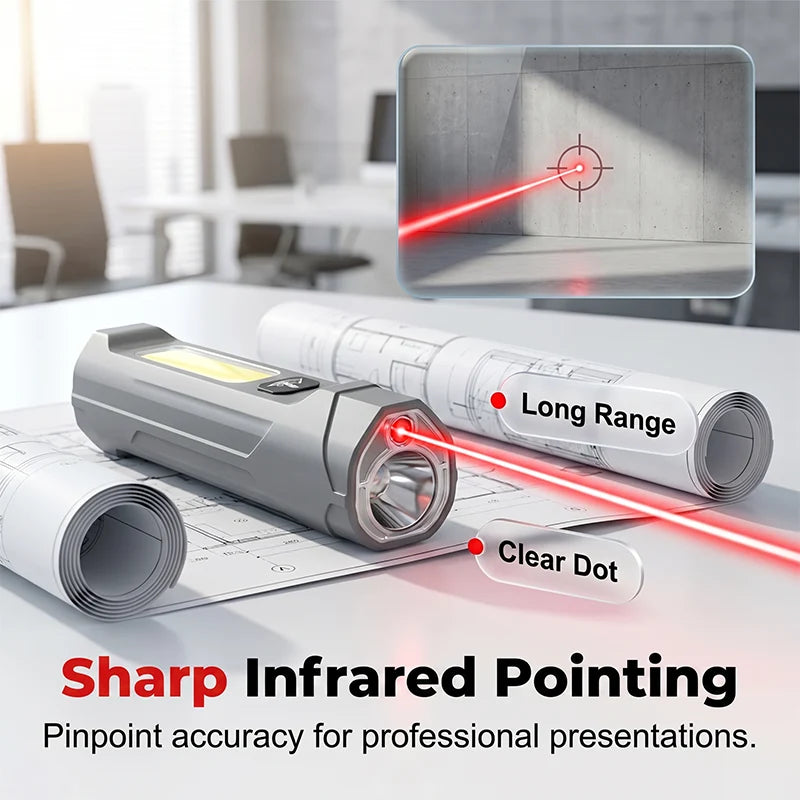 Decorative Infrared Laser Flashlight with COB Magnetic