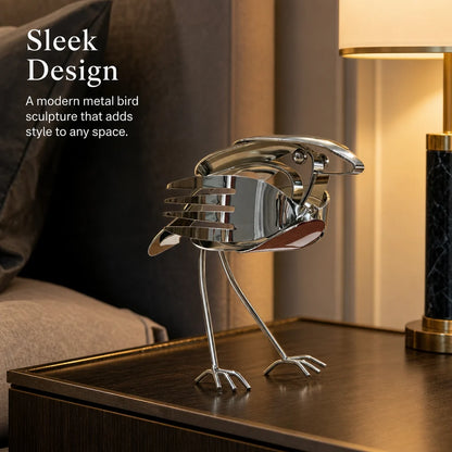 Hands-On Handcrafted Scrap Metal Robin – Art Decor for Creative Play