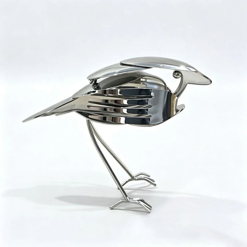 Hands-On Handcrafted Scrap Metal Robin – Art Decor for Creative Play