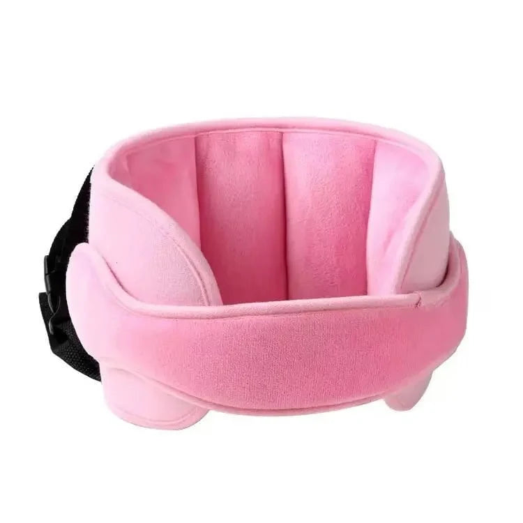 Adjustable Plush Car Seat Head Support Strap for Kids' Travel Naps