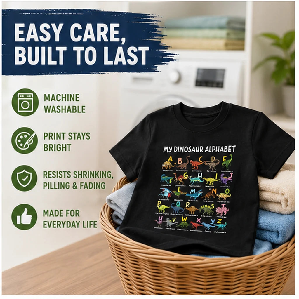 Purpose-Built Kids Dinosaur Alphabet Tee for Everyday Use